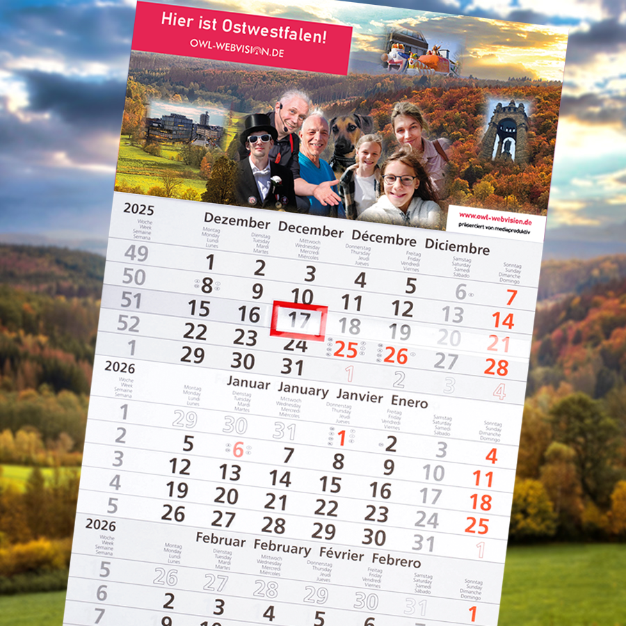 Kalender 2026 "Ostwestfalen-Lippe"
